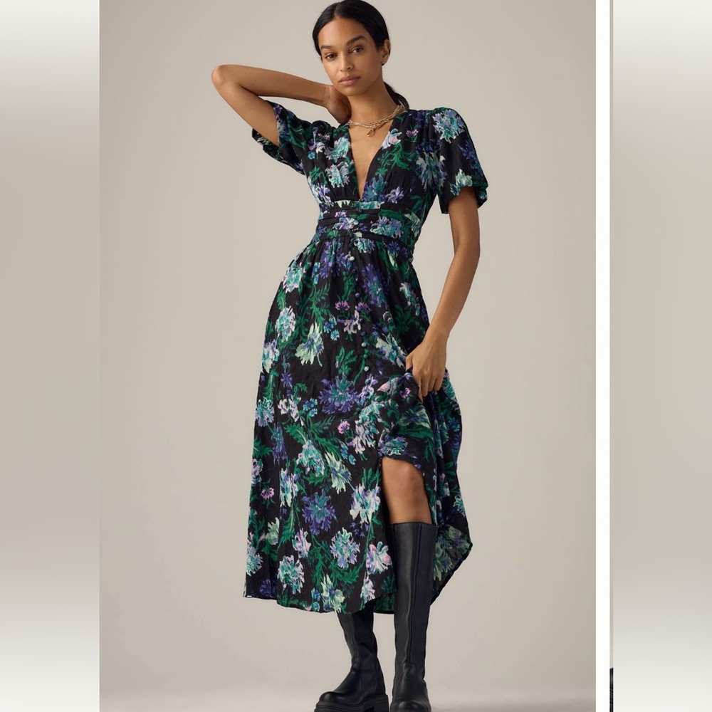 New! Anthropologie Katerina Button-Front Dress size Small